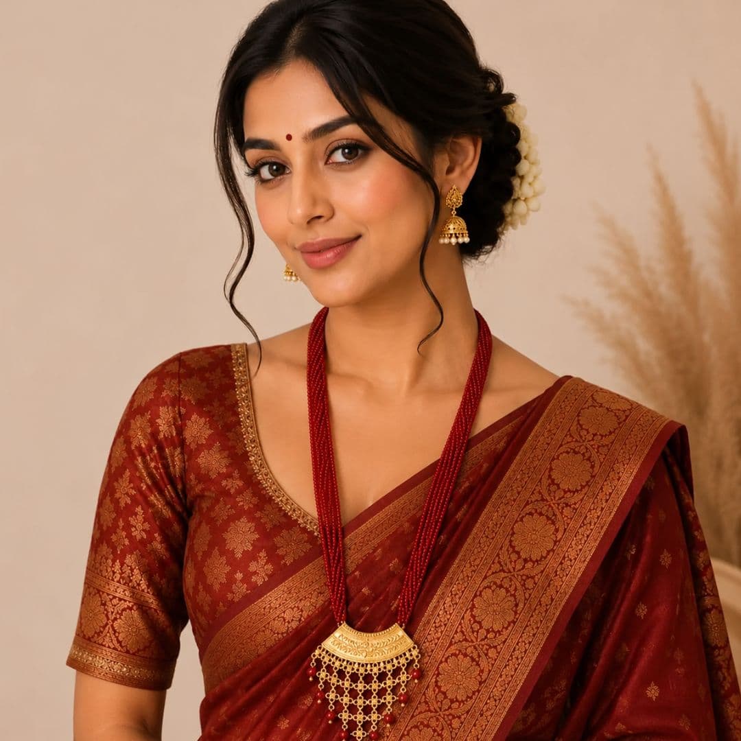 Ruby Heritage Beaded Ranihaar