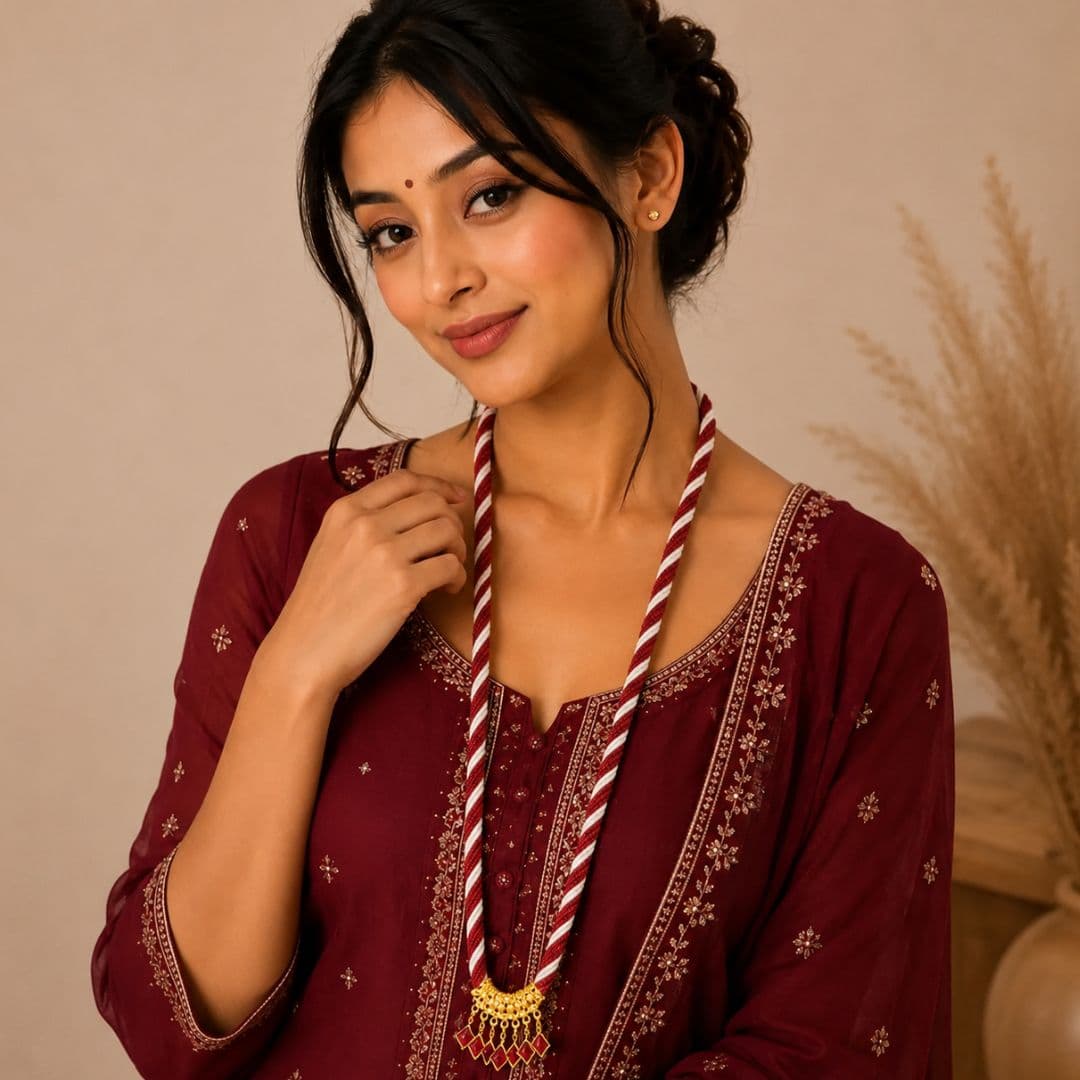 Ruby Twist Traditional Ranihaar