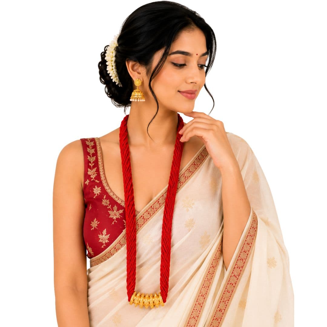 Traditional Red Tilhari Necklace