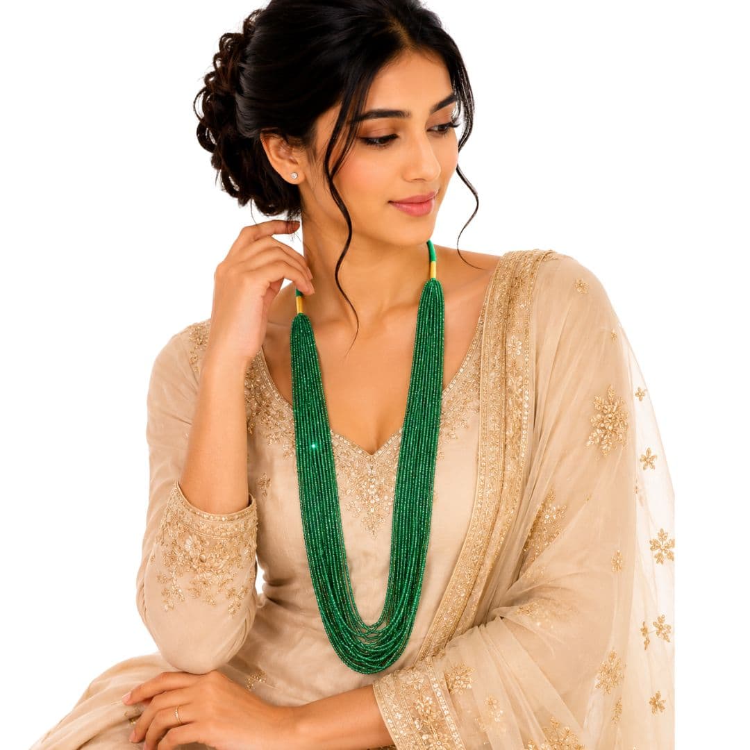 Traditional Green Mala Pote Necklace